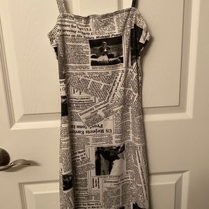 NWOT Newspaper bodycon dress